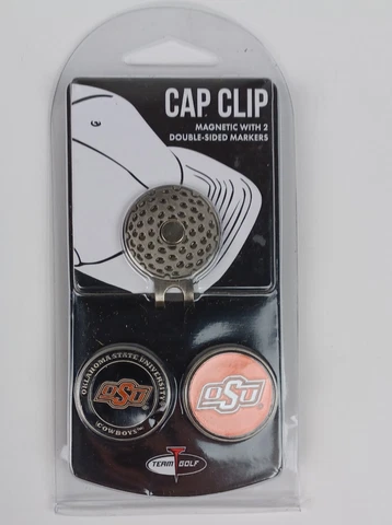 Oklahoma State Cowboys Magnetic Cap Clip & 2 Double-Sided Markers Team Golf Cover