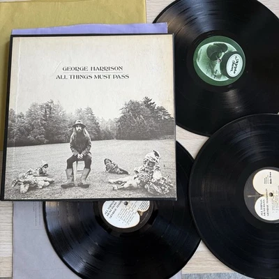 GEORGE HARRISON All Things Must Pass 🍏 3XLP boxset Complete W/Original Poster! - Image 1 of 4