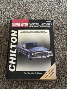 Chilton’s General Motors Chevy Full Size Cars 1979-89 Repair Manual 8531 - Picture 1 of 2