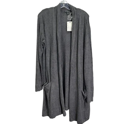 Cárdigan Largo Barefoot Dreams Bamboo Chic Lite Essential Grafito Nuevo con Etiquetas Talla 1X Foto 1 de 4