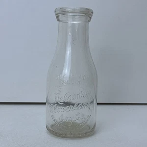 Pint Milk Bottle Dairy Nelson’s Cloverland Cry. Co MANISTIQUE MICHIGAN MICH MI - Picture 1 of 11