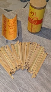 Vintage chinesische Chi Chi Wahrsagen 78 Bambusstäbchen mit Original Glück um 1915 - Bild 1 von 14