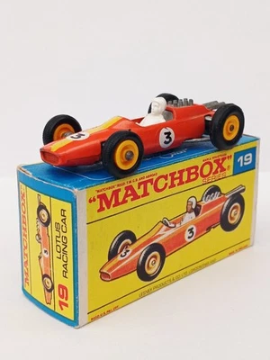 Matchbox Series Lesney Nº19d Lotus Racing Car (RARO NARANJA EN LA CAJA DERECHA). Foto 1 de 4