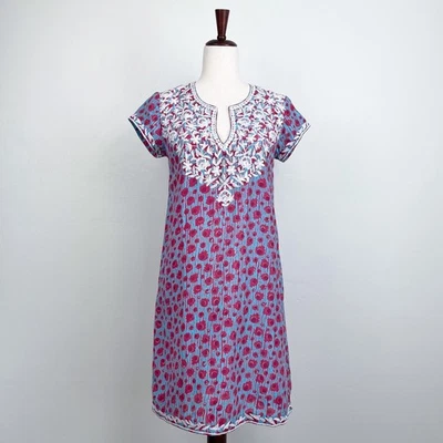 Mini Vestido Floral Bordado Seda/Algodón Colección Sulu Nuevo con Etiquetas Foto 1 de 4