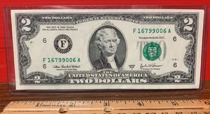 Series 2003 A $2.00 Federal Reserve Note Very Nice Condition - Picture 1 of 7