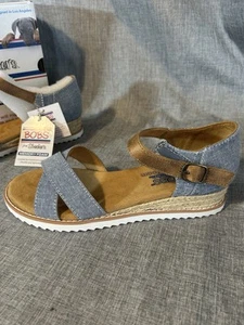 Skechers Bobs Desert Kiss Party Crashers Denim Damen-Sandalen US-Größe 7 Weite - Bild 1 von 11