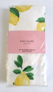 Juego de 4 servilletas Kate Spade New York para hacer limonada limón nuevas con etiquetas - Imagen 1 de 3