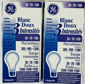 2 GE 3 Way Bulbs 30/70/100 Soft White A21 Base - Picture 1 of 2