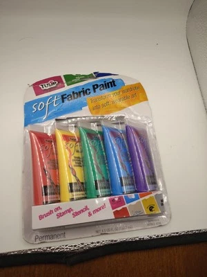  Pintura de tela suave primaria, 0,9 onzas (paquete de 5), 4 fl oz multicolor Foto 1 de 4