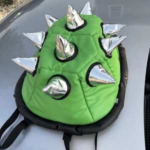 Super Mario Backpack Koopa Shell BIOWORLD Bio-Dome GreenSilver Spiked Bowser 3D - Picture 1 of 7