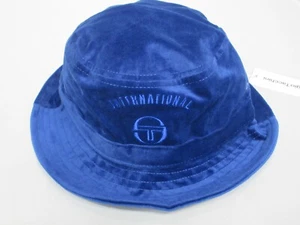 NWT Sergio Tacchini Sovana Mazarine Blue Velour Men's Bucket Hat - Picture 1 of 17