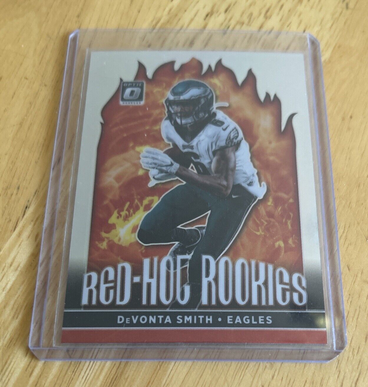 DeVonta Smith 2021 Donruss Optic Red Hot Rookies Insert Rookie Card Eagles