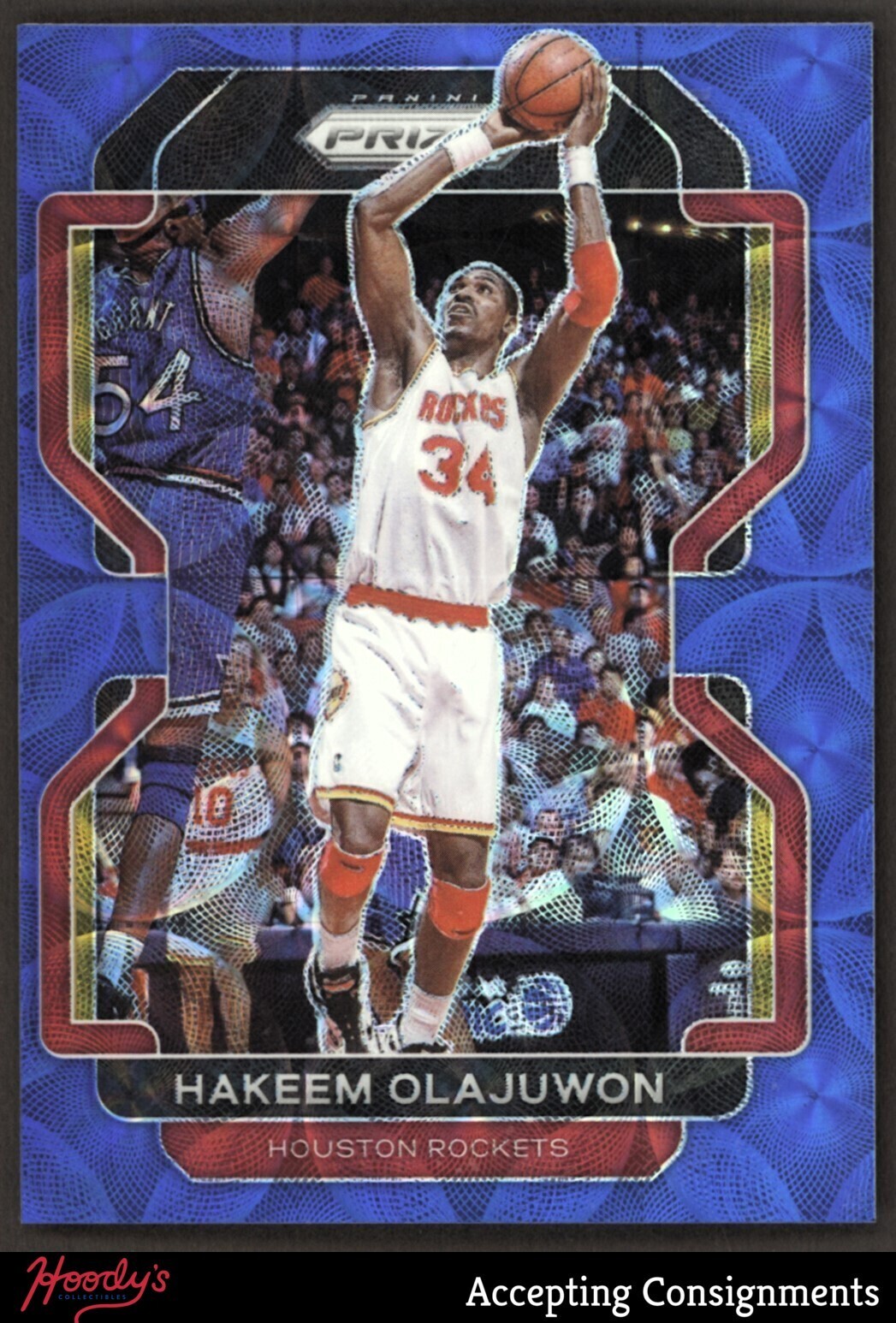 2021-22 Panini Prizm Prizms Choice Blue #265 Hakeem Olajuwon 8/39 ROCKETS