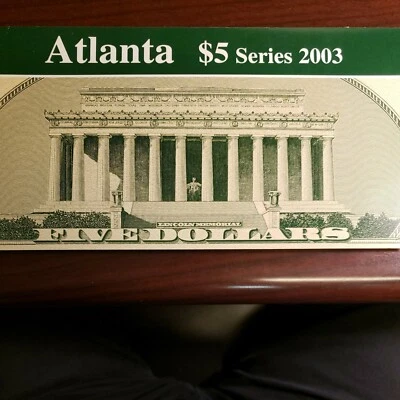 2003 Series Consecutive Atlanta $5.00 3 Digit currency.  5 bills! (HVBox-046) - Image 1 of 4