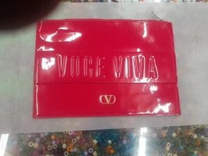 Valentino Voce Viva Red Makeup Bag Clutch Pouch - Picture 1 of 12