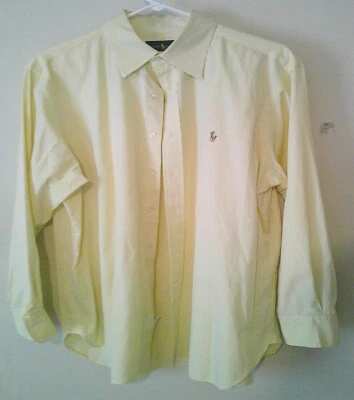 Men's Polo Ralph Lauren  long sleeve dress shirt - 16 1/2 - 32/33 Light yellow - - Image 1 of 3