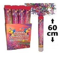 ????12 SPARACORIANDOLI TUBO 60CM MATRIMONIO PARTY GRANDE FESTE MULTICOLORE COD0251