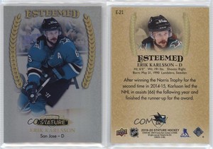 2019-20 Upper Deck Stature Esteemed Erik Karlsson #E-21