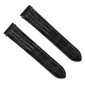 20MM LEATHER WATCH STRAP BAND FOR CARTIER ROADSTER 2510 2524 3312 2722 GMT BLACK - Picture 1 of 5