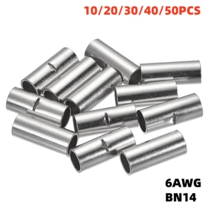6AWG 14mm² Copper Butt Splice Terminal BN14 Wire Connector Crimp Ferrule 10-50x - Picture 1 of 3