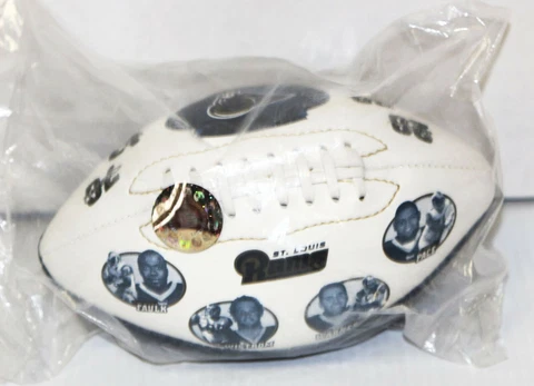 1999 St. Louis Rams Mini NFL Football -  Warner, Faulk, Pace, Wistrom Photos NIP Cover