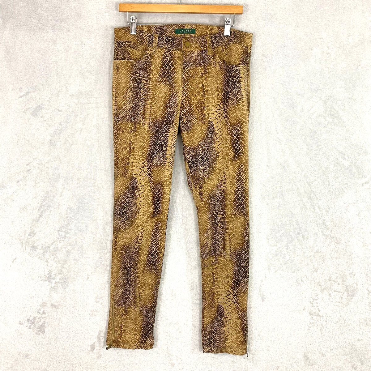 Lauren Ralph Lauren Women's Animal Print Cotton Pants for Lauren Ralph Lauren Women's Animal Print Cotton Pants for