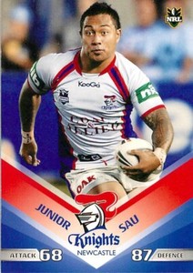 ✺New✺ 2010 NEWCASTLE KNIGHTS NRL Card JUNIOR SAU Daily Telegraph