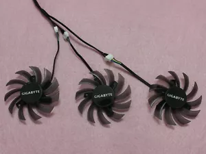 75mm GIGABYTE GTX 670 680 760 770 HD7950 HD7970 Triple Fan Replacement 4Pin R193 - Picture 1 of 5