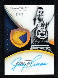 2013-14 Panini Immaculate Jersey Number /32 Jerry Lucas #173 Patch Auto HOF