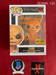 QUINN LORD TRICK 'R TREAT SIGNED SAM FUNKO POP #1121! HOT TOPIC! BECKETT! - Picture 1 of 2