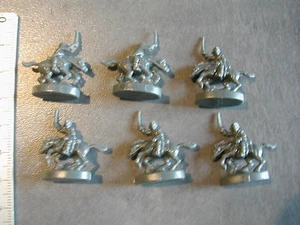 6 FIGURINE CAVALIER GRIS RISK GREY CAVALRY MINIATURE - Imagen 1 de 1