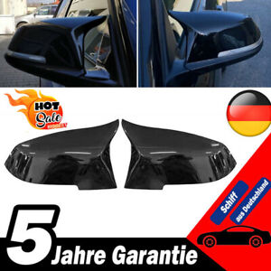2x Schwarz Glänzend Spiegelkappen Außenspiegel Für BMW F20 F21 F22 F30 F32 F36
