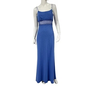 Womens NWT Vintage 90s y2k Betsy & Adam Sheer Waist Beaded Gown Long Dress Size - Picture 1 of 15