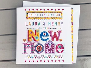Tarjeta personalizada New Home. Tarjeta de casa de mudanza personalizada especial nueva tarjeta de inicio  - Imagen 1 de 11