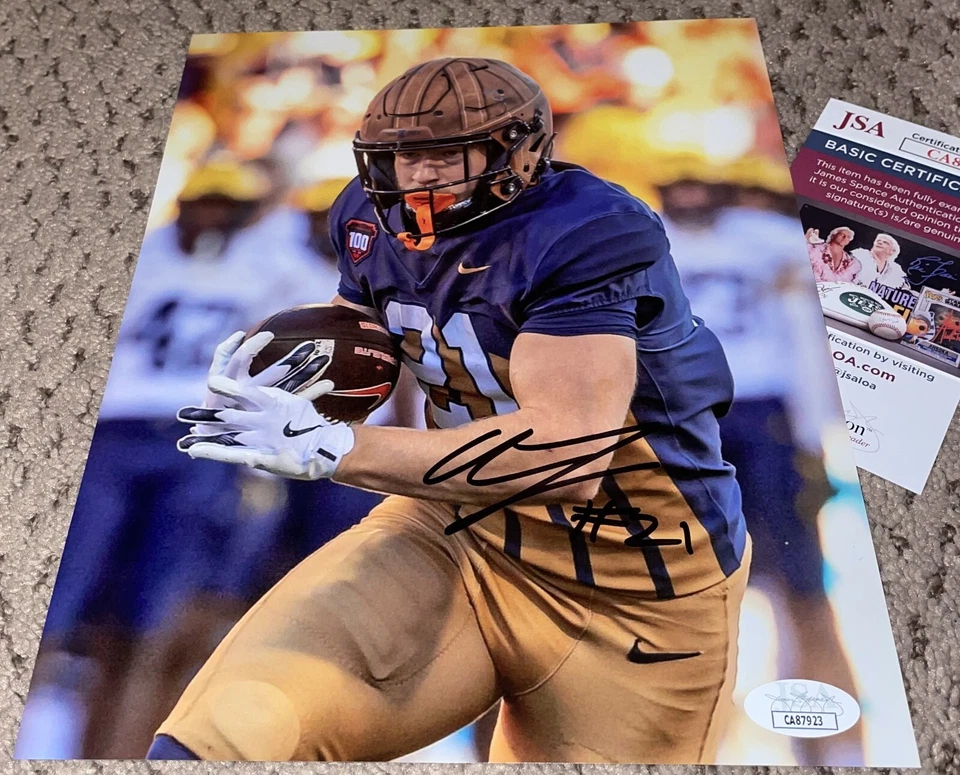 AIDAN LAUGHERY SIGNED 8X10 PHOTO ILLINOIS FOOTBALL JSA AUTOGRAPH FIGHTING ILLINI - Image 1 of 1