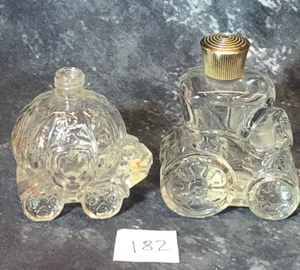 VINTAGE AVON PERFUME/COLOGNE "MOONWIND & BIRD OF PARADISE" CINDERELLA BOTTLES - Picture 1 of 5