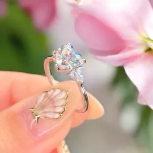 Diamond Engagement Rings IGI Lab Grown Heart Cut 1.80 Ct 18K White GoldBand - Picture 1 of 10