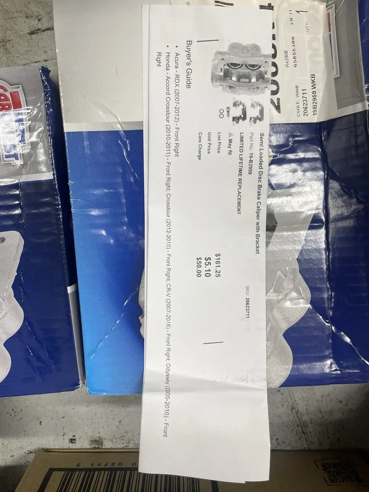 Pinza de freno delantera derecha 19-B2959 Acura RDX Honda CR-V Odyssey Crosstour Foto 1 de 1