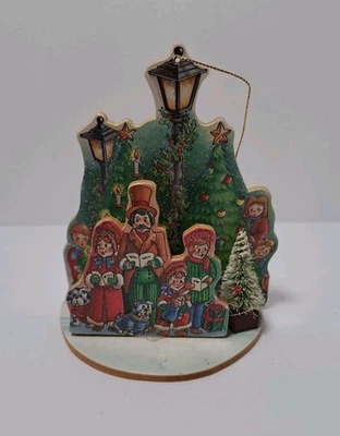 Villancicos de Navidad vintage adorno 3D hecho a mano  Foto 1 de 4