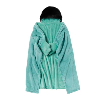 Детское одеяло с капюшоном Marvel Hulk наволочка 40 x 50 дюймов карманы для рук уютный плед - Изображение 1 из 2