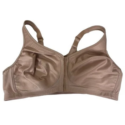 Sujetador inalámbrico Glamorise MagicLift postura cierre frontal café beige 44C niña limpia Foto 1 de 4