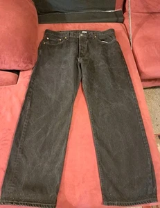 Pantalones de mezclilla vintage Levis 501 XX negros bigotes botón mosca para hombre talla 36x29 ribete - Imagen 1 de 21