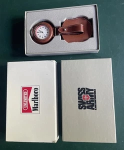 Swiss Army Marlboro Unlimited II Pocket Watch with Box Chain Case Paperwork - Picture 1 of 16