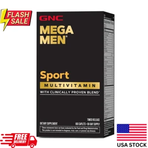 GNC Mega Men Sport Multivitamin 180 Tablets Free Ship Exp 10/2026 - Picture 1 of 4