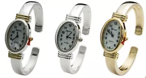 Blekon Collection japanische Quarz Damen-Manschettenuhr 22 mm ovales Gehäuse lässiges Design - Bild 1 von 28