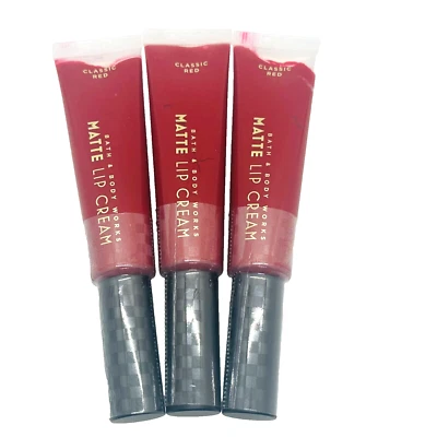 3-Pack Bath & Body Works CLASSIC RED Matte Lip Cream 12.5 ml/0.44 ml Each - Image 1 of 4