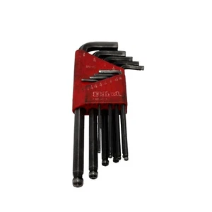 9 Pieces L-Shape Ball Hex Keys Eklind 3/32" 1/8" 9/64" 3/8" 5/16" 1/4" 7/32" - Picture 1 of 7