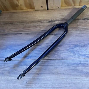 Trek Full Cro-Moly 700C Road Fork 1" Threaded Indigo 194 Steerer - Picture 1 of 9