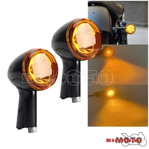 Black Rear Turn Signal LED Indicator For Harley Sportster XL 1200 Iron / Custom - Picture 1 of 9