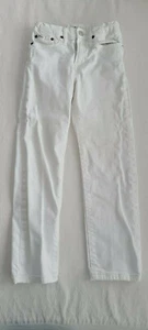 Polo Ralph Lauren kids boys size 14 solid white slim adjustable waist denim jean - Picture 1 of 2